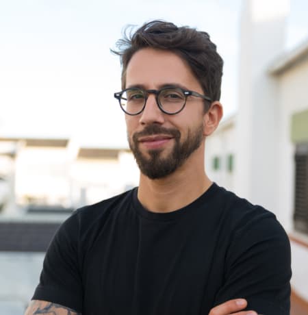 man with glasses